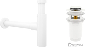 Сифон Wellsee Drainage System 182123001 (сифон, донный клапан, матовый белый)