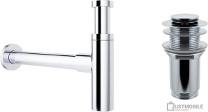 Сифон Wellsee Drainage System 182119002 (сифон, донный клапан, хром)