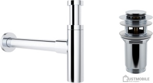 Сифон Wellsee Drainage System 182119001 (сифон, донный клапан, хром)
