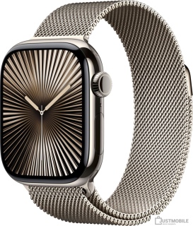 Умные часы Apple Watch Series 10 LTE 42 мм (титановый корпус, титановый/титановый, миланская петля)
