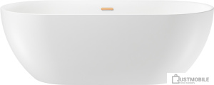 Ванна Wellsee Chic Riviera 179x84,5 236803004 (отдельностоящая ванна белый глянец, экран, ножки, сифон-автомат золото)