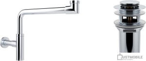 Сифон Wellsee Drainage System 182124001 (сифон, донный клапан, хром)